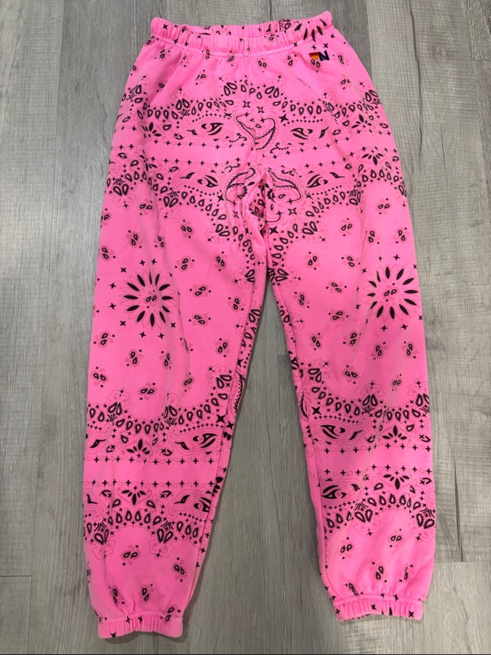 Aviator nation Pink Bandana Print Jogger Pants